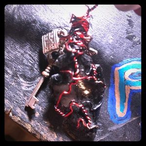 Hand wrapped arrowhead necklace